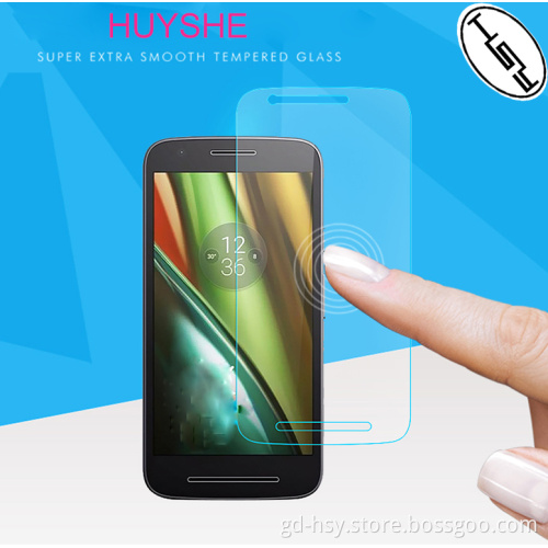 2016 New Products Explosion Proof 0.3mm thickness 9h Tempered Glass Screen Protector for Motorola Moto E